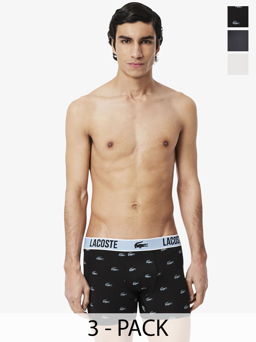 Lacoste Men Pack Of 3 Microfiber Long Trunks 5H2391SHQ