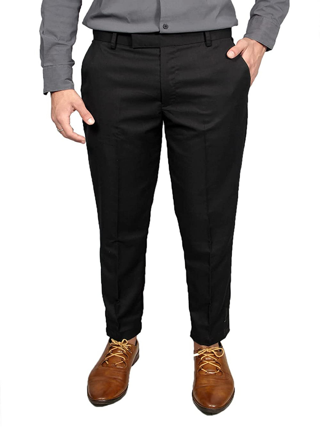 UC NB FASHION Men Mid Rise Regular Fit Classic Easy Wash Formal Trousers