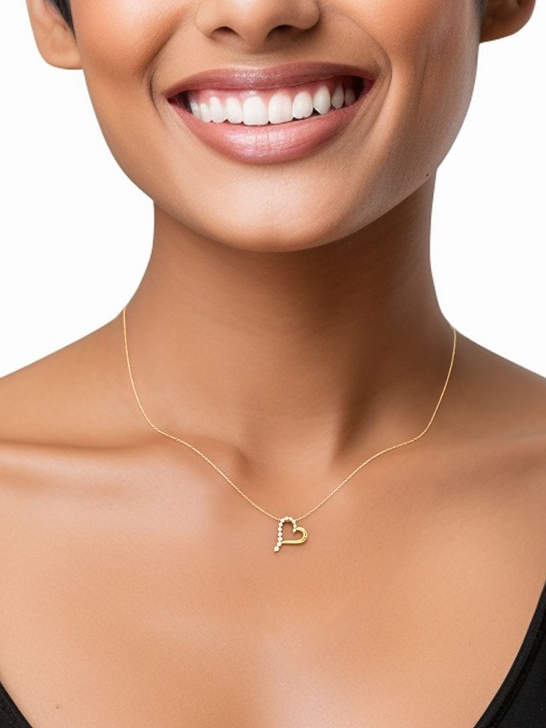 Emori Heart Felt Lab Diamond in 14KT Gold Pendant