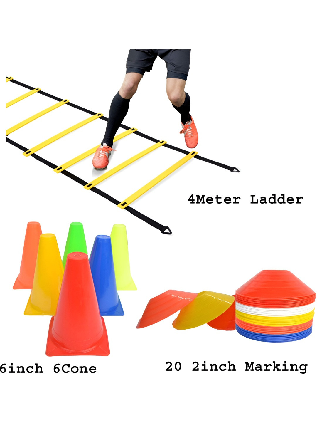 YMD Set Of 27 Ladder Cones & Marking Workout Accessories