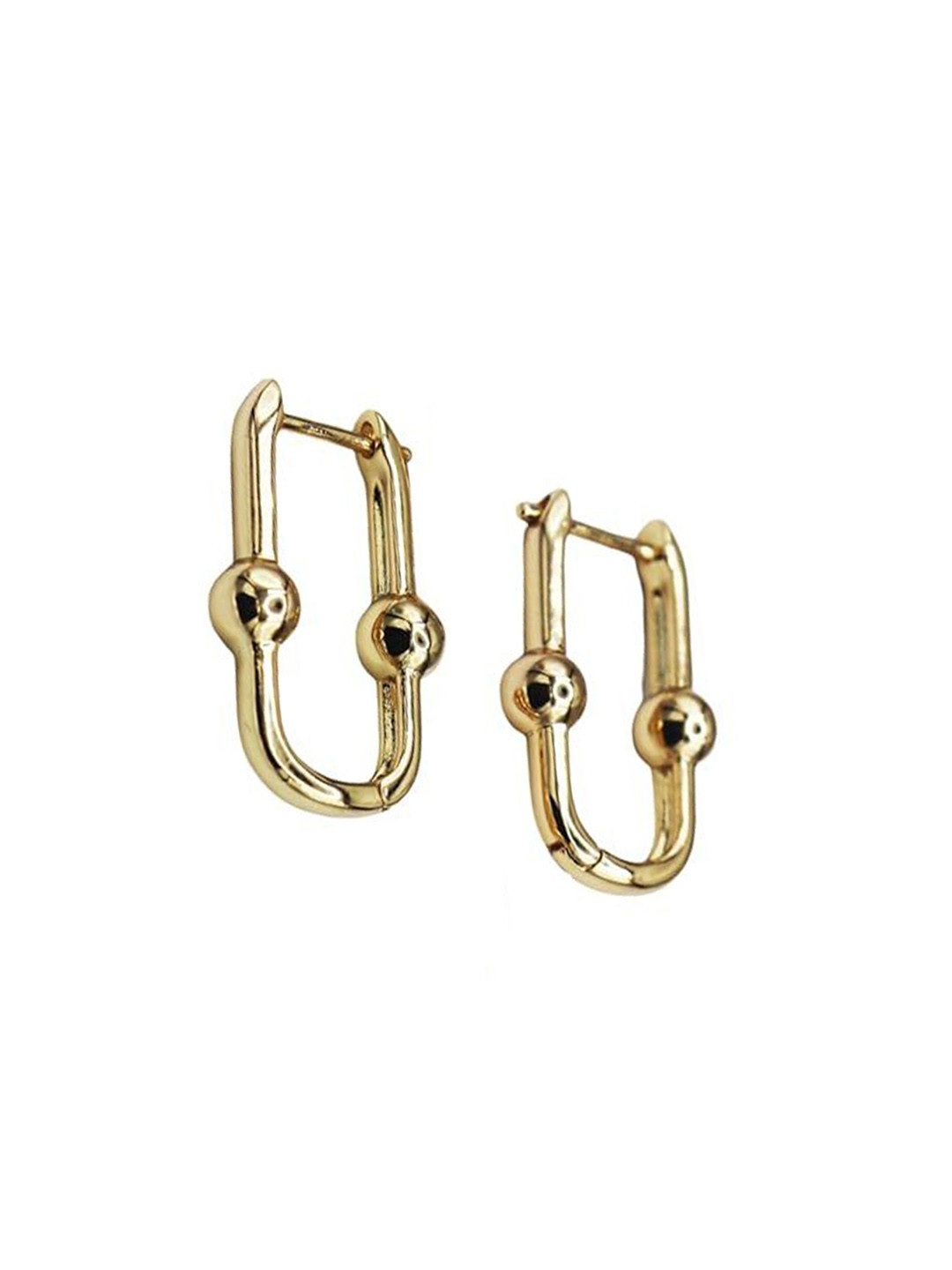 ISHI New York Rose Gold-Plated Sphere Hoop Earrings