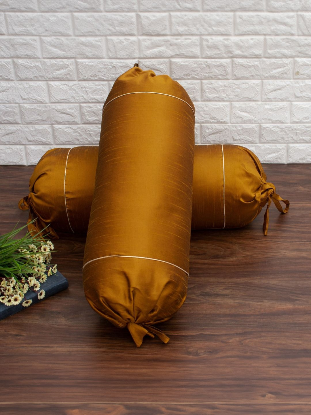 RoyalDeco 2-Pcs Rust BolsterCovers