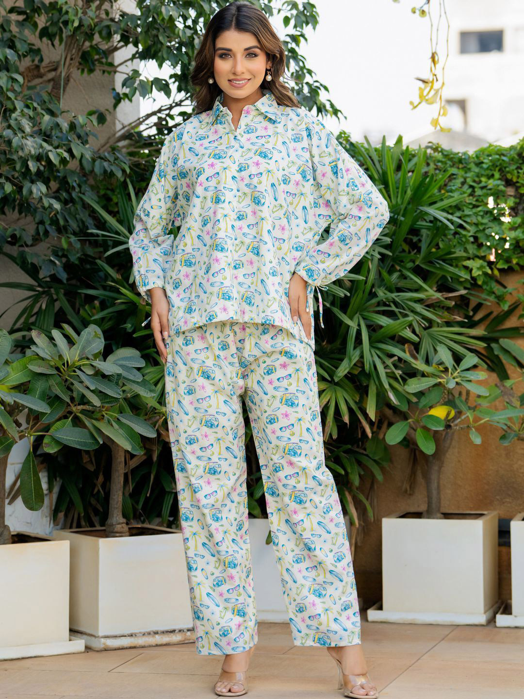 HOUSE OF JAMOTI Dover Vibe Graphic Printed Co ord Set