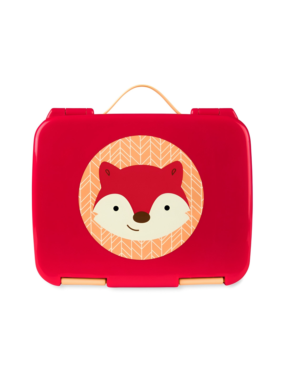 SKIP HOP ZOO Bento Fox 3Y to 6Y Plastic Microwave Safe Lunch Box With Spoon and Fork