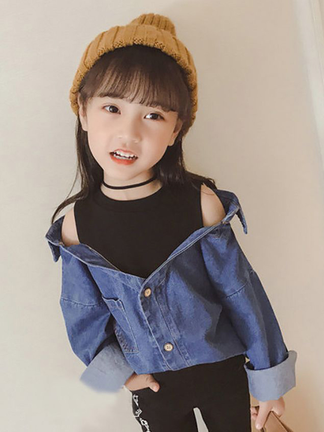 StyleCast x Revolte Girls Regular Fit Cutaway Collar Solid Casual Shirt