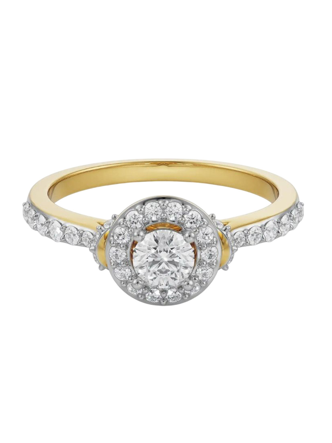 Emori Hanna Halo Solitaire Engagement Lab Diamond Ring in 18KT Gold