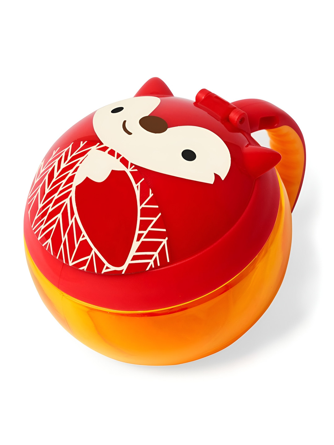 SKIP HOP Zoo Snack Cup Fox 12M to 48M Dishwasher Safe Lunch Box With Spoon and Fork