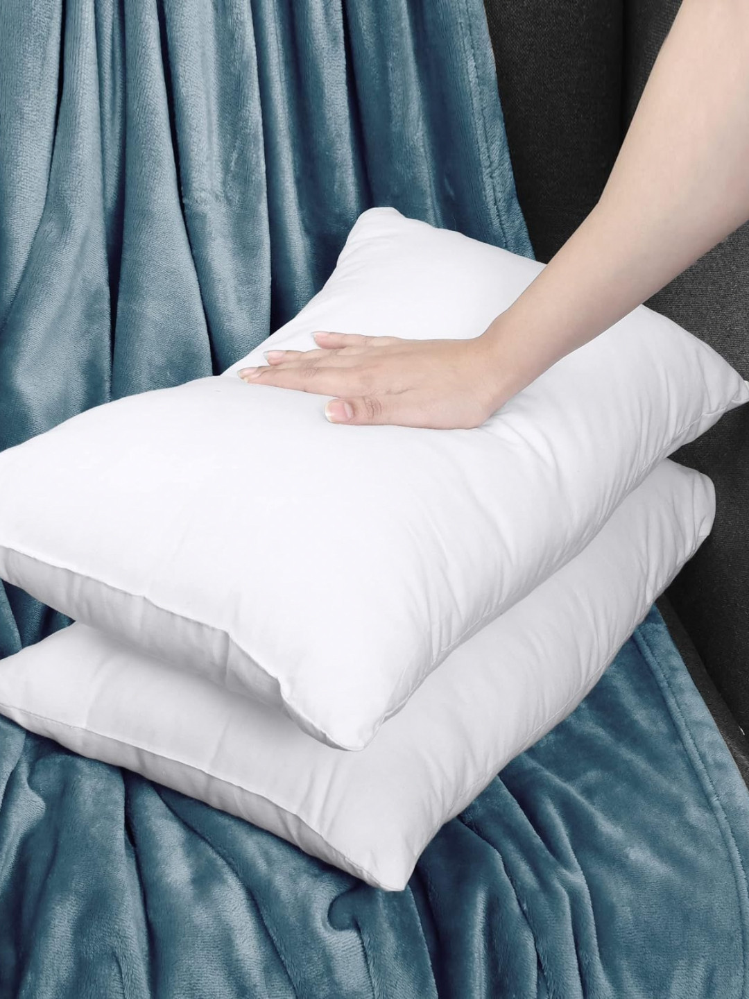Changers White Set of 2 Fibre Filled Polyester Ultra Soft Sleep Pillow
