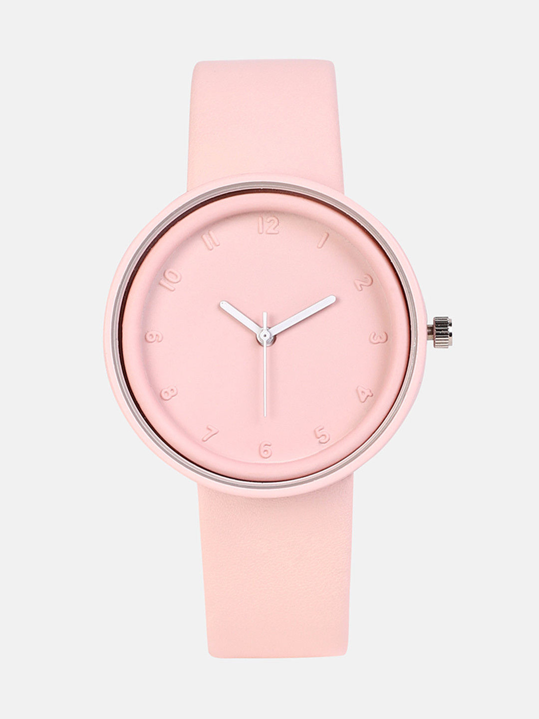 HAUTE SAUCE  Women's The Off-Duty Round Watch - Blush Pink AW25_HSWC1277