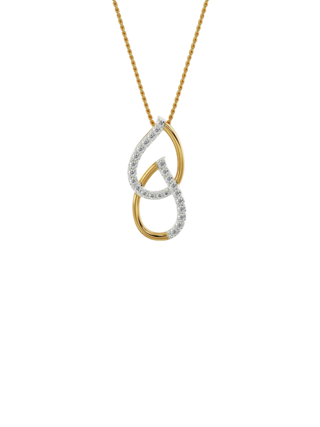 Emori Regal Pear Lab Diamond in 14KT Gold Pendant