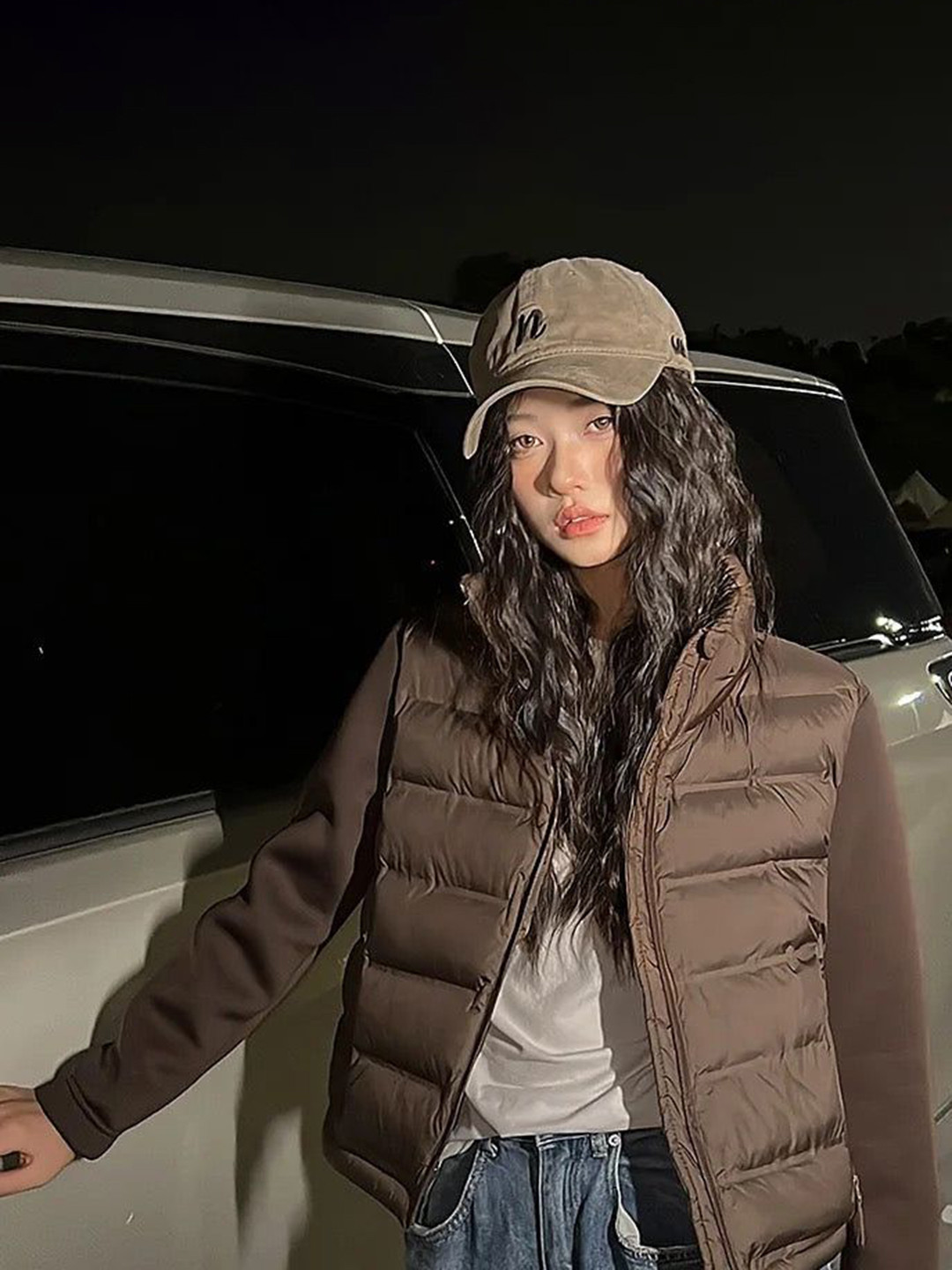 Miss Mosa By Akanksha  Brown Elma Warm Winter Essential Puffer Jacket