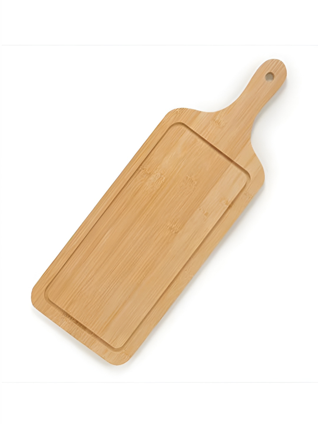 HOKIPO Beige Bamboo Easy To Clean Serving Trays