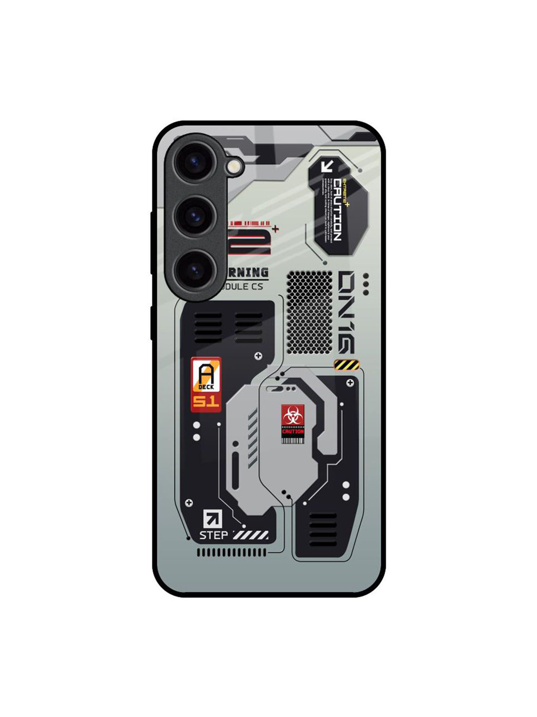 QRIOH Techno Vibes Printed Samsung Galaxy S23 Back Case