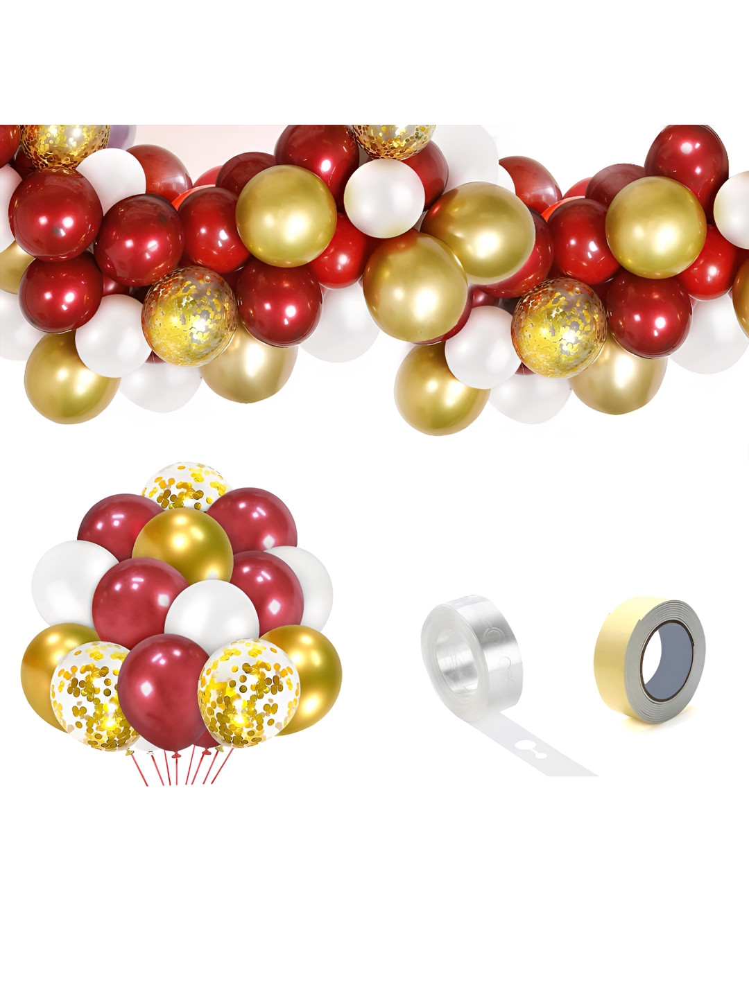 Special You 46Pcs White & Red Festive Decor