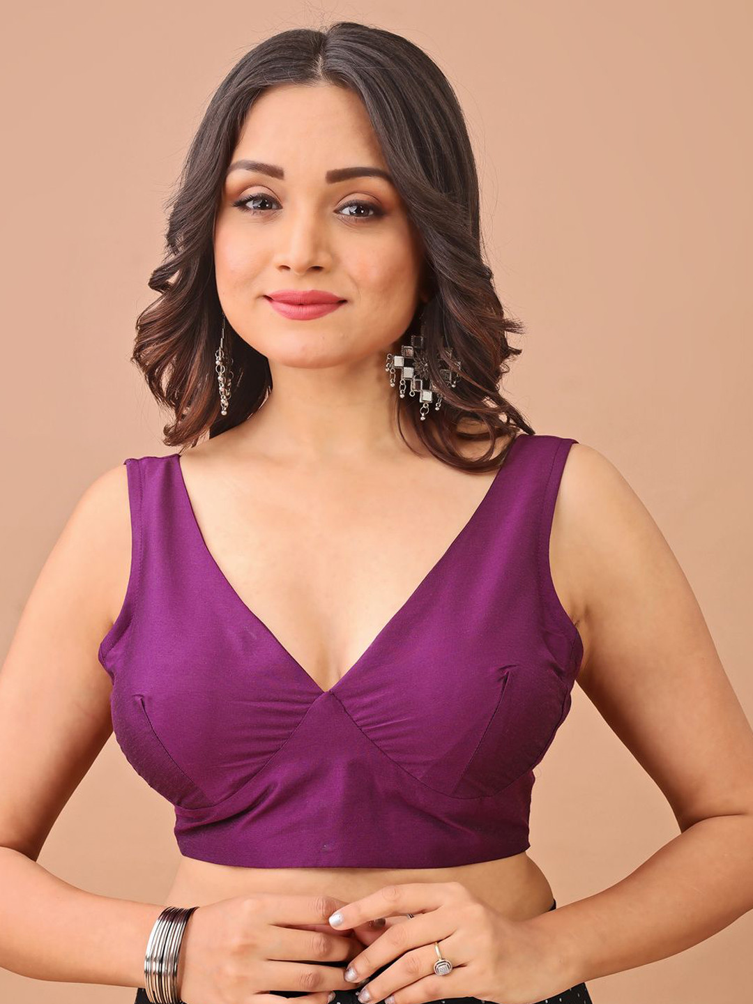 Tikhi Imli Women Sleeveless Saree Blouse