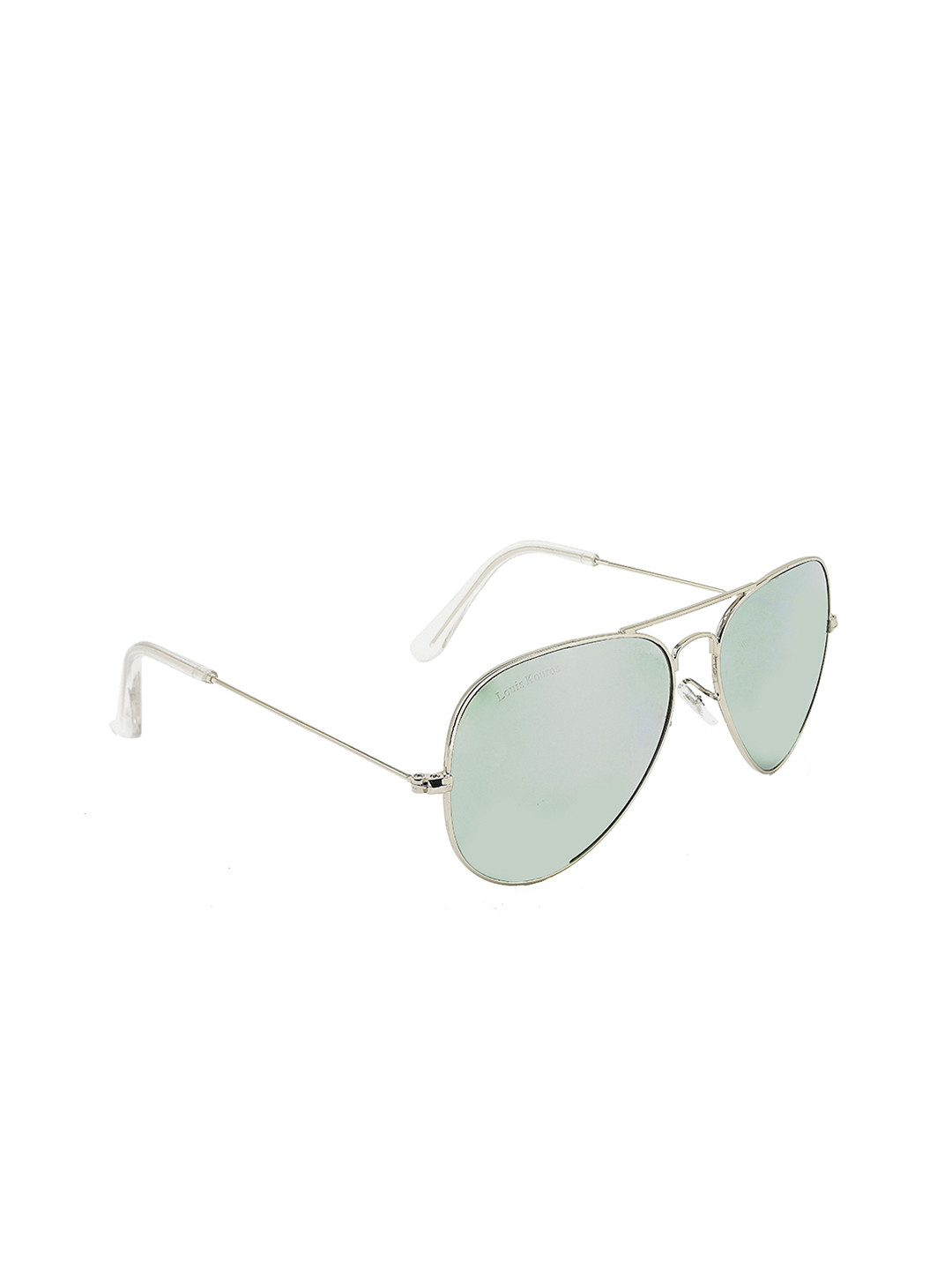 LOUIS KOUROS Unisex Silver UV Protected Lens Armstoner Aviator Sunglasses