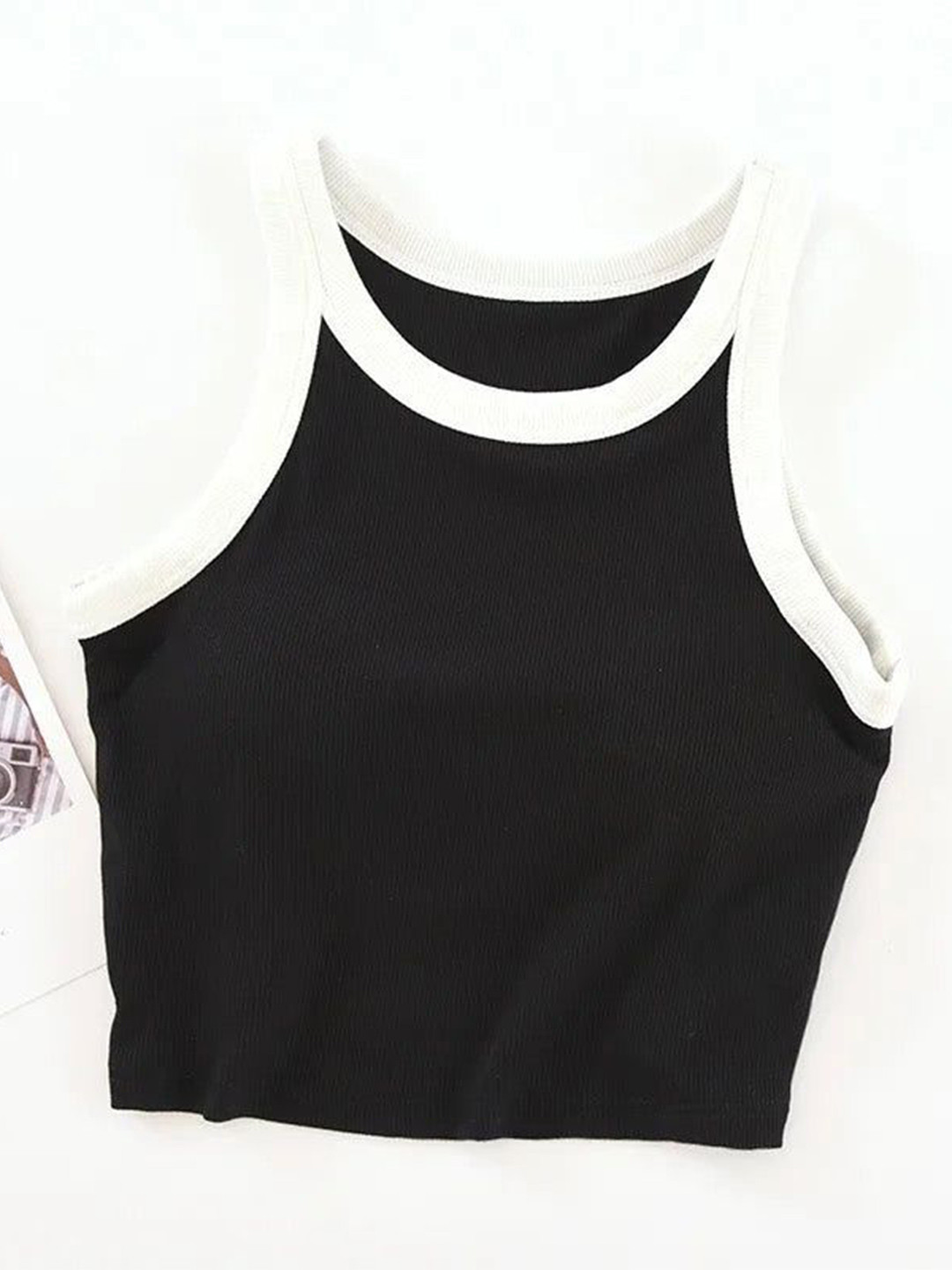 Miss Mosa By Akanksha  Women Black Nikki Tank Top with Inbuilt Bra