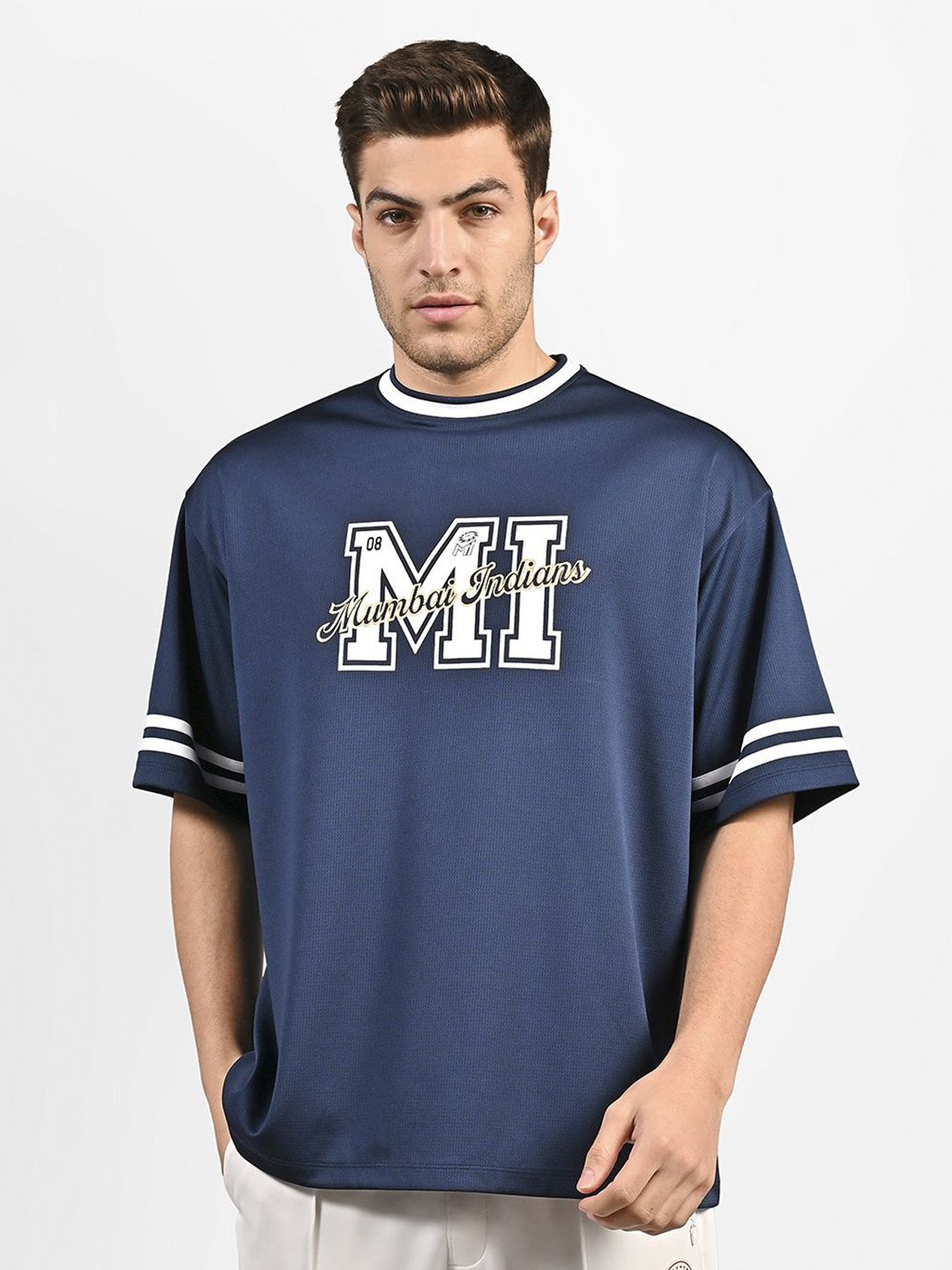 Skechers Mumbai Indians Mesh Periwinkle T-Shirt