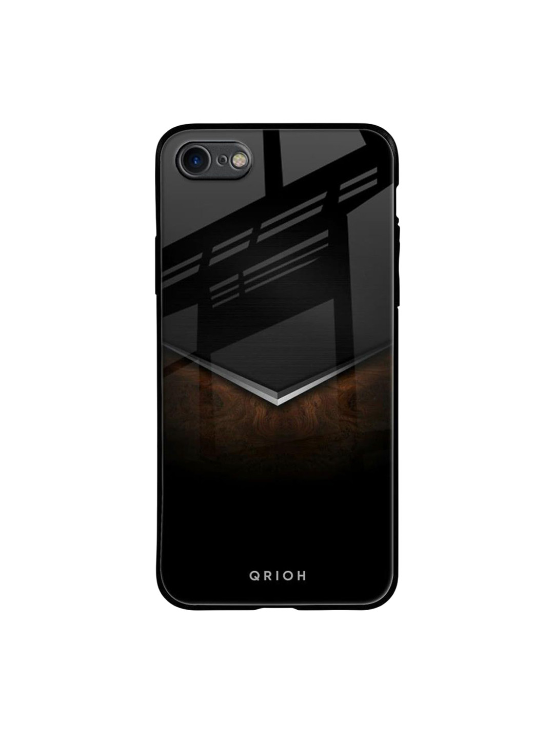 QRIOH Dark Walnut Real Printed iPhone 7 Back Case