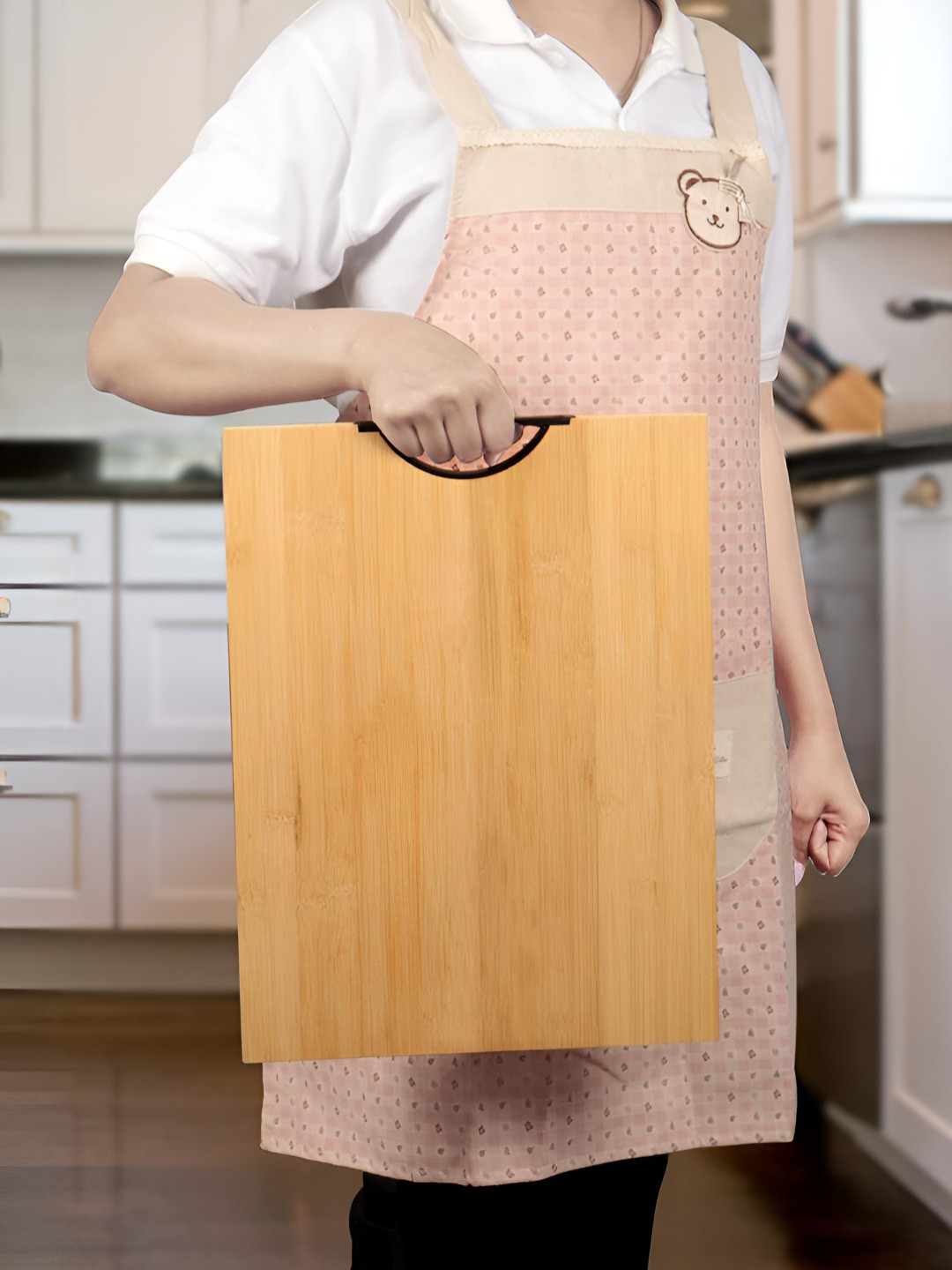 HOKIPO Beige Bamboo Chopping Board
