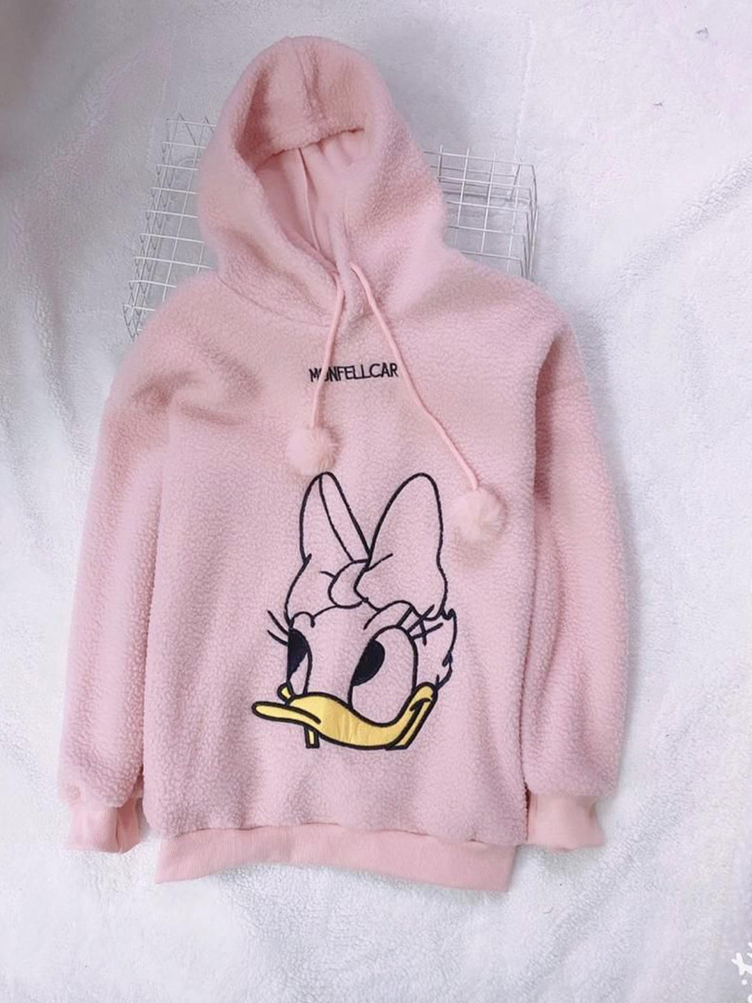 Miss Mosa By Akanksha  Pink fuzzy-cute-hoodies