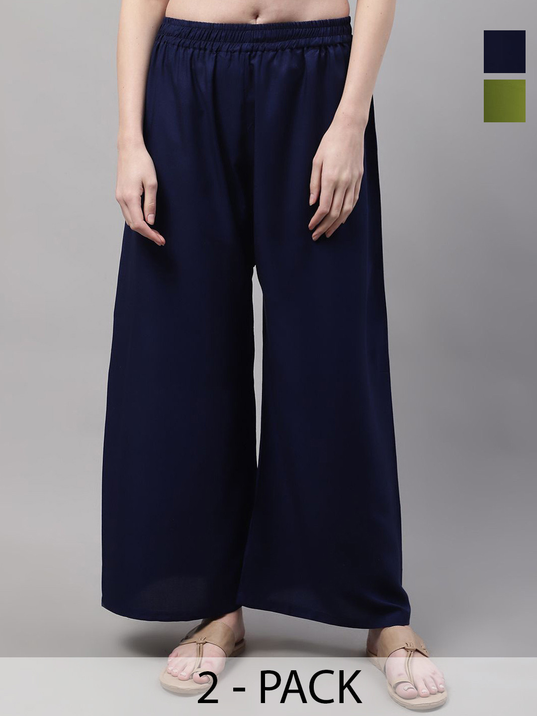 Valles365 by S.C. Women 2 Flared Ethnic Palazzos