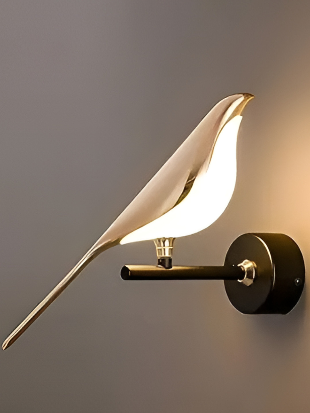 KINIS Gold Toned Golden Bird Shaped Wall Lamp