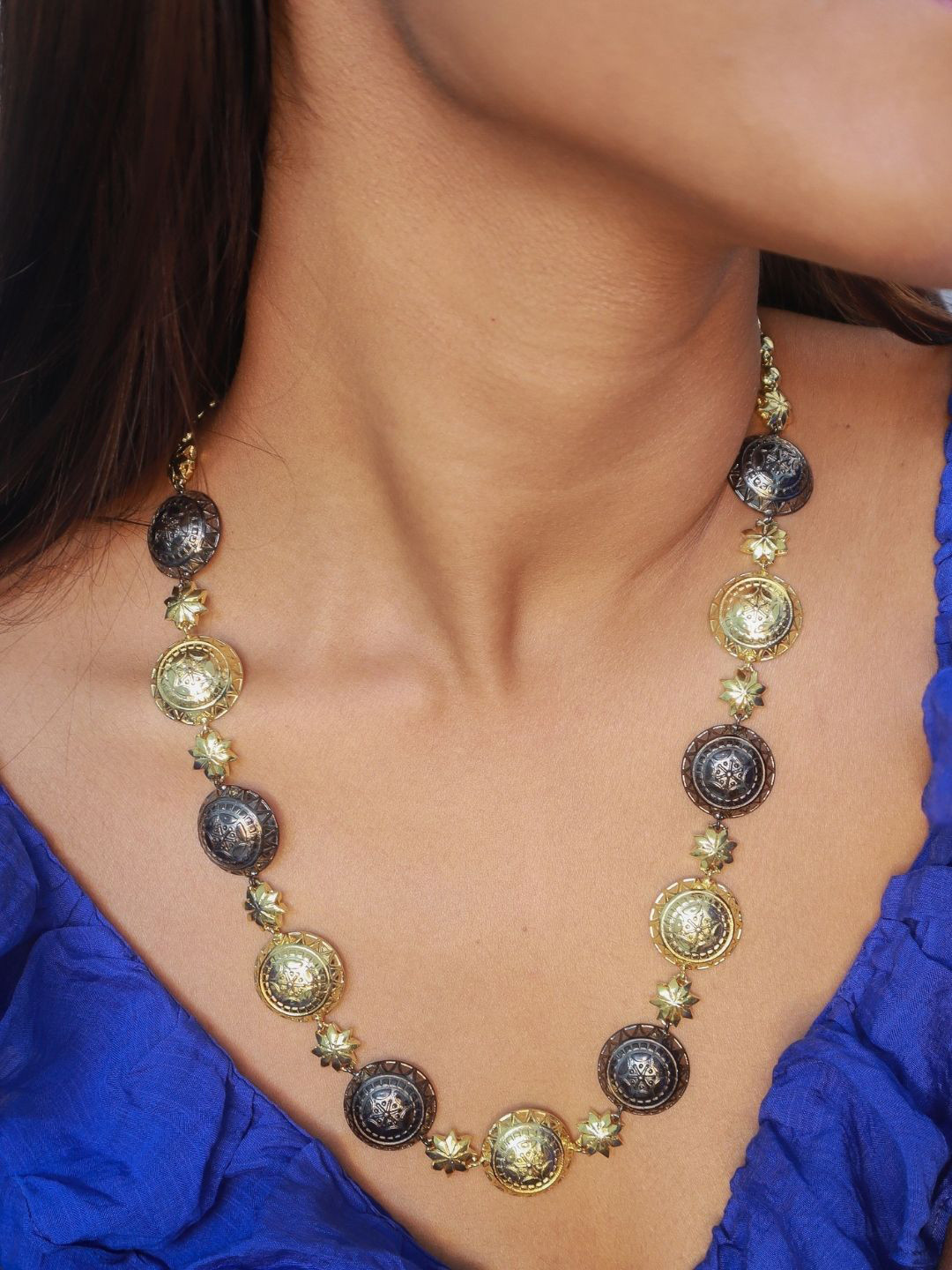 House of Pehr Gold & Black Antique Graho Chain Necklace