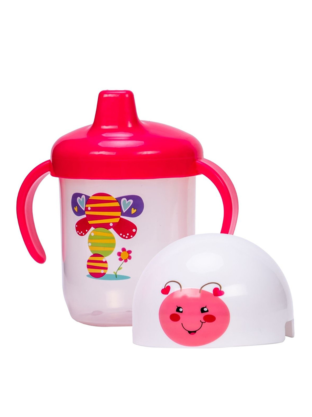 Adore Kids SPINHX Duck Bill Pink Sipper with Twin Handle & Hygiene Cap-250ml