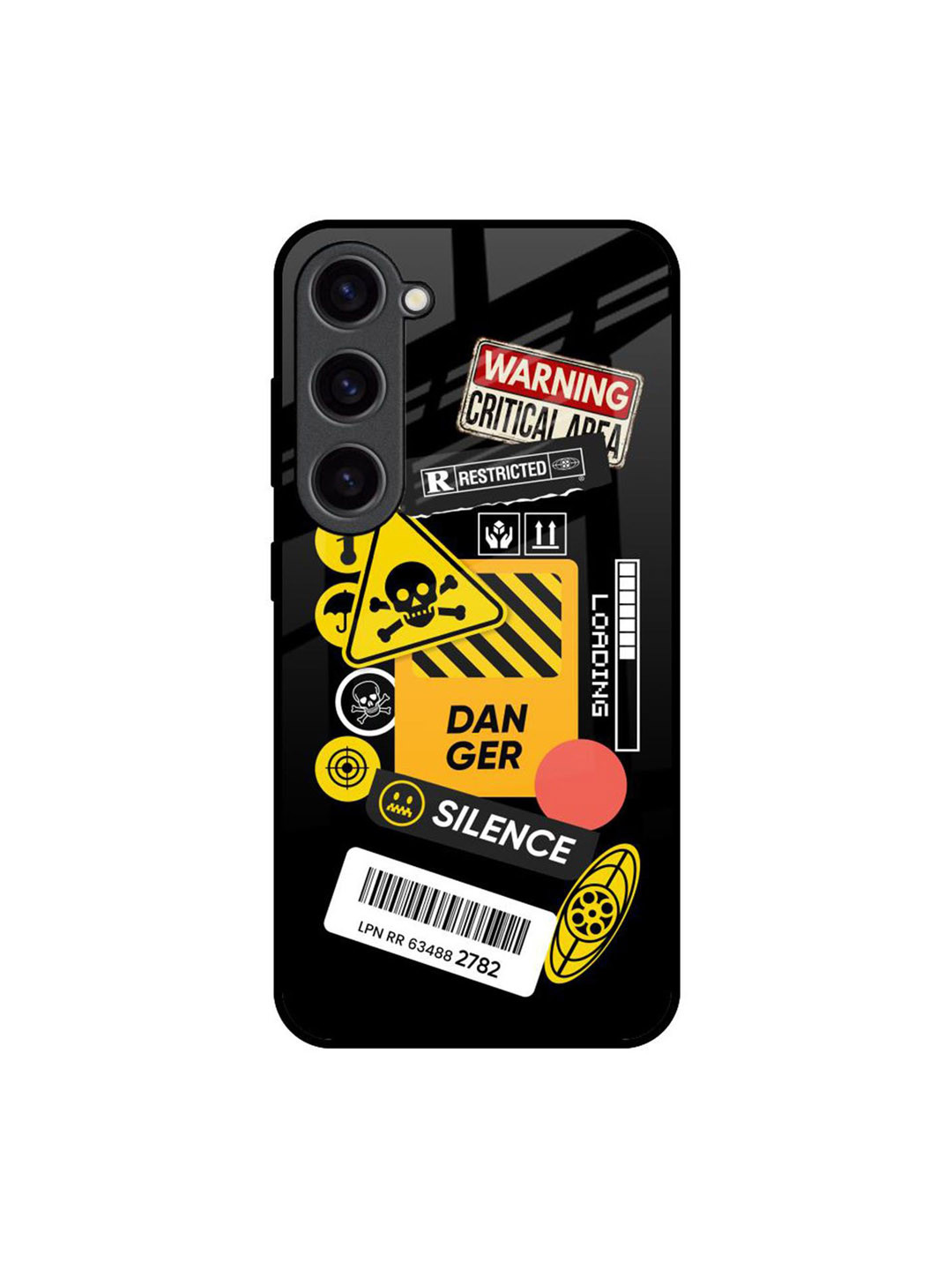 QRIOH Danger Signs Quirky Printed Samsung Galaxy S23 Back Case