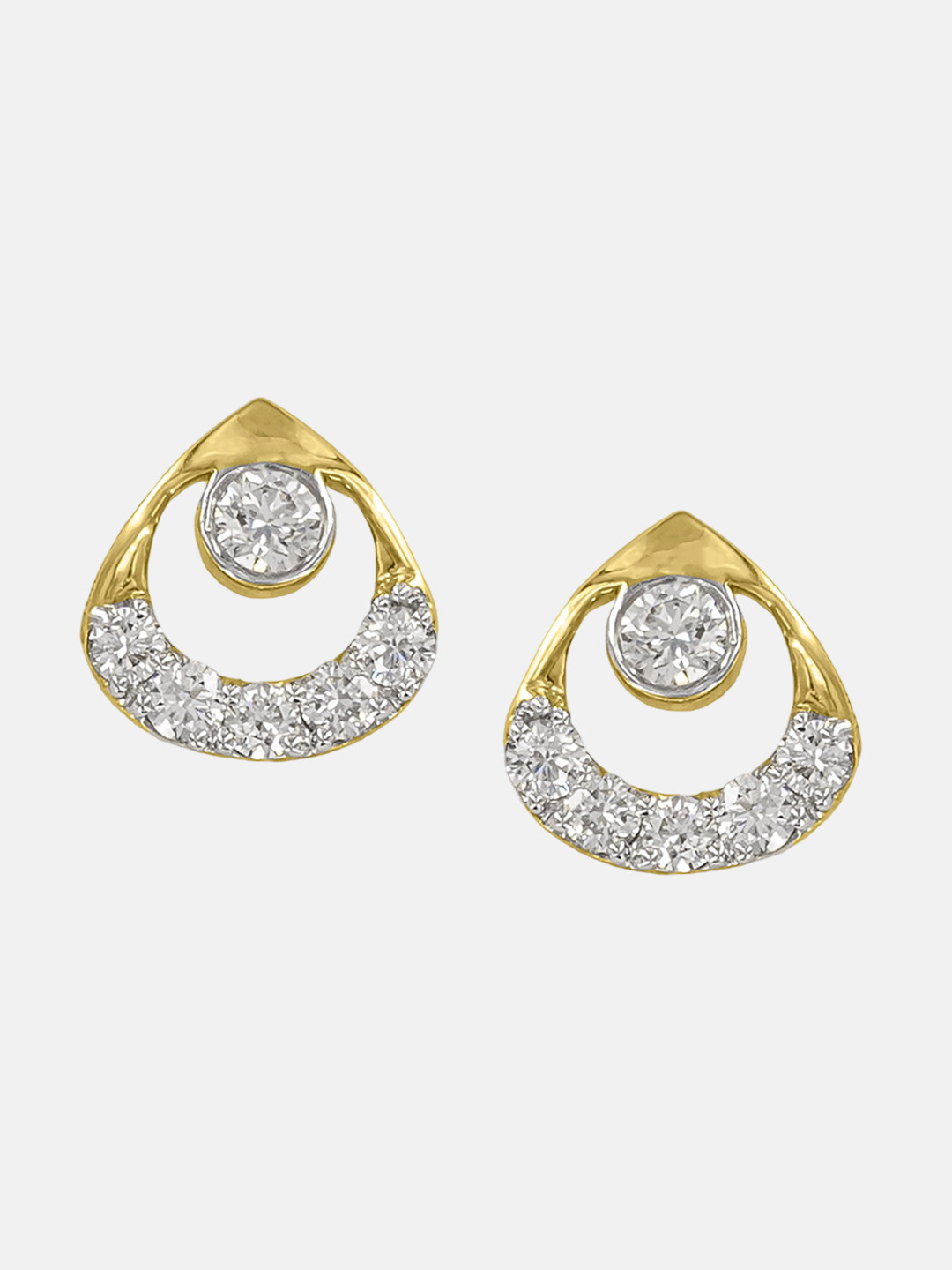MAIORA Chic Diamond Earrings 18K Yellow Gold