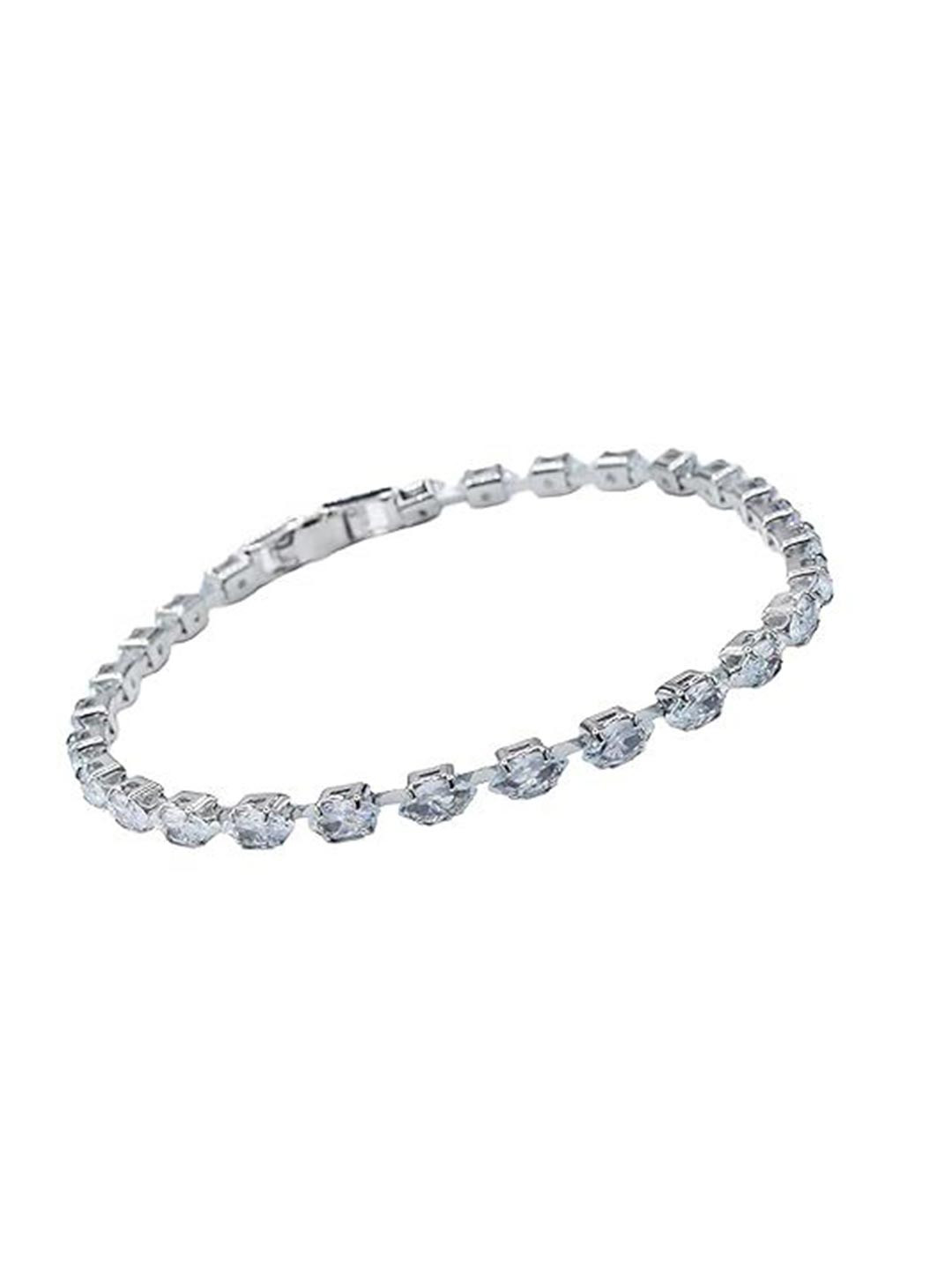 ISHI New York Rhodium-Plated Twilight CZ Shine Bracelet