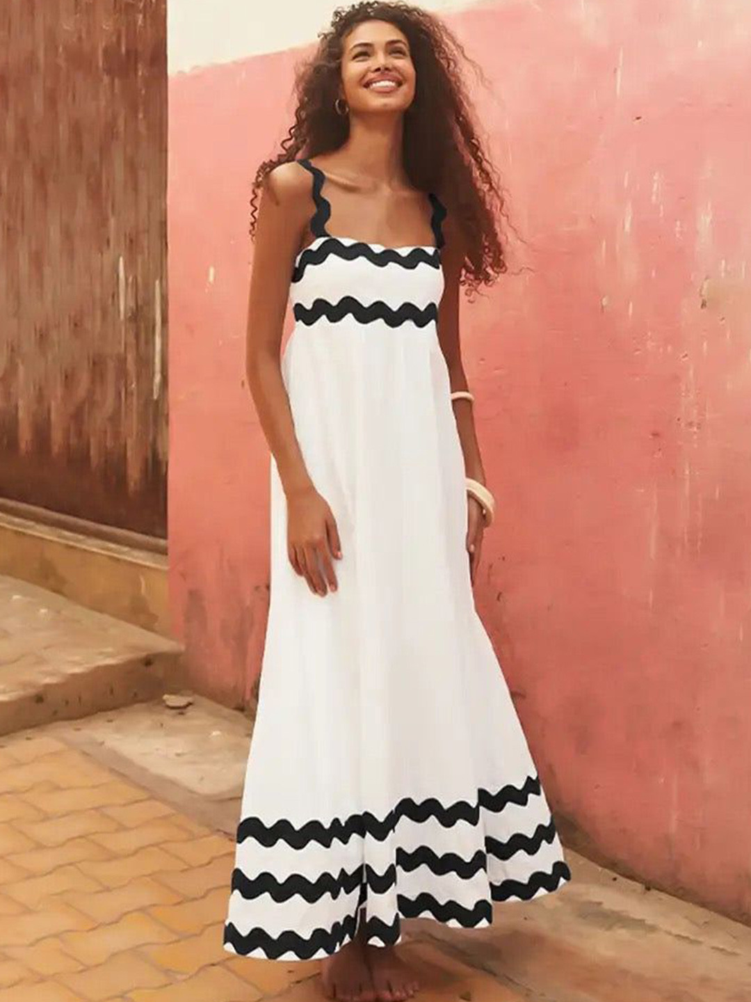 Miss Mosa By Akanksha  Women Black Finn Holiday Midi Dress