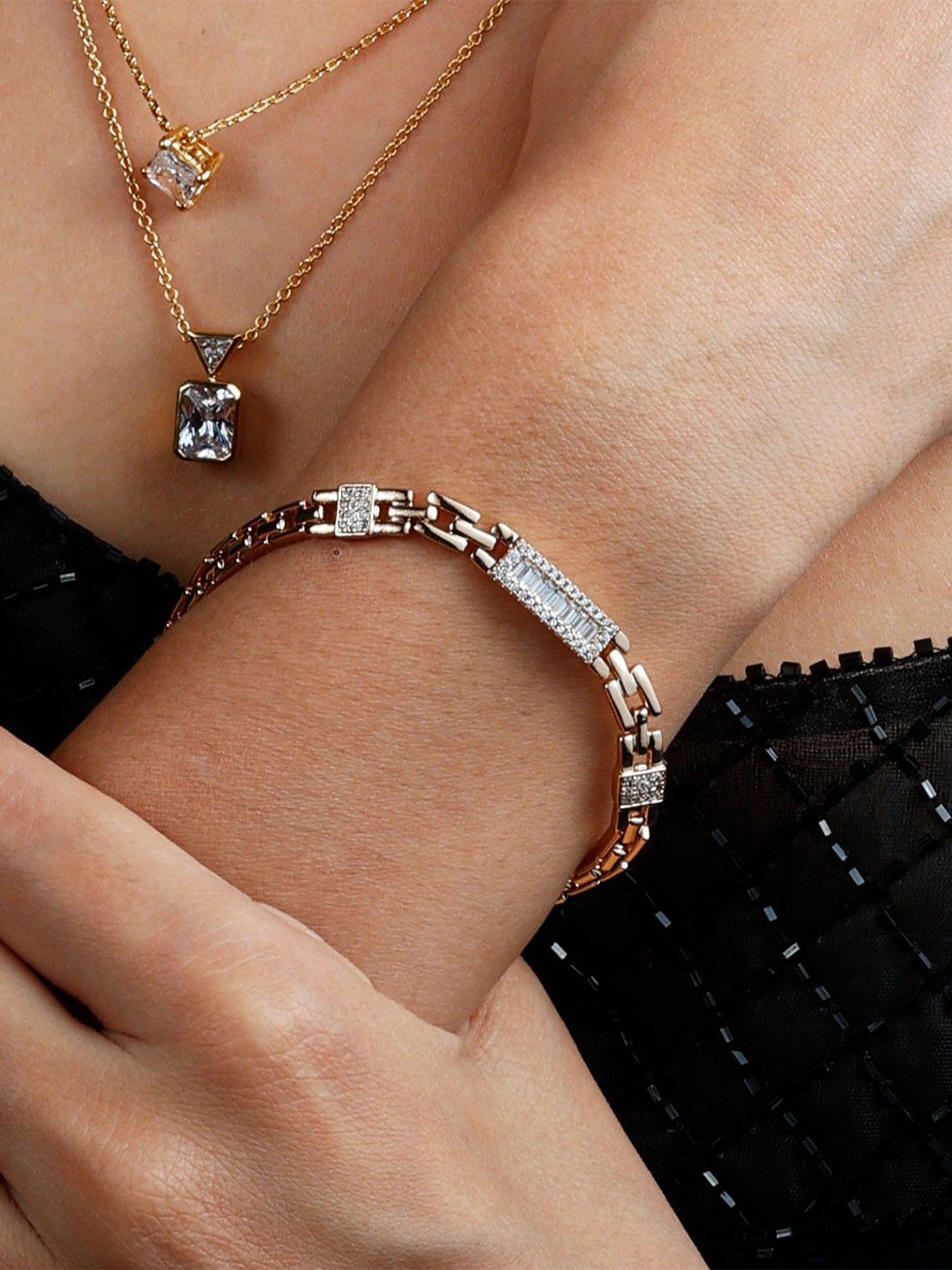 ISHI New York 18K Gold-Plated Radiant Majesty CZ Bracelet