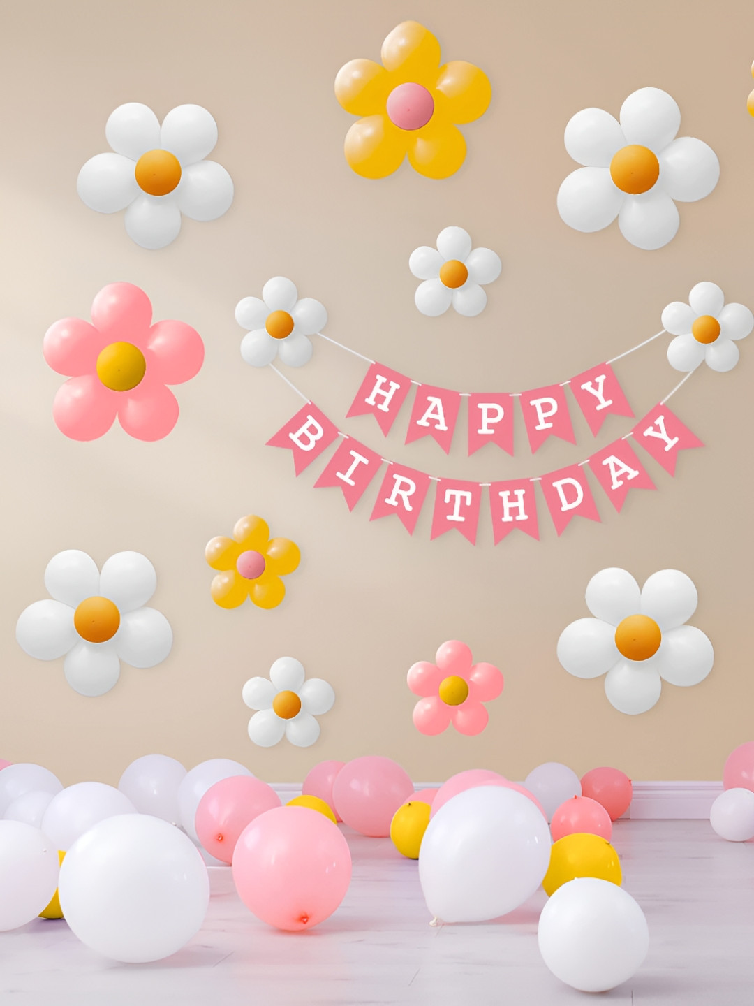 Special You Set Of 60 White & Pink Festive Decors