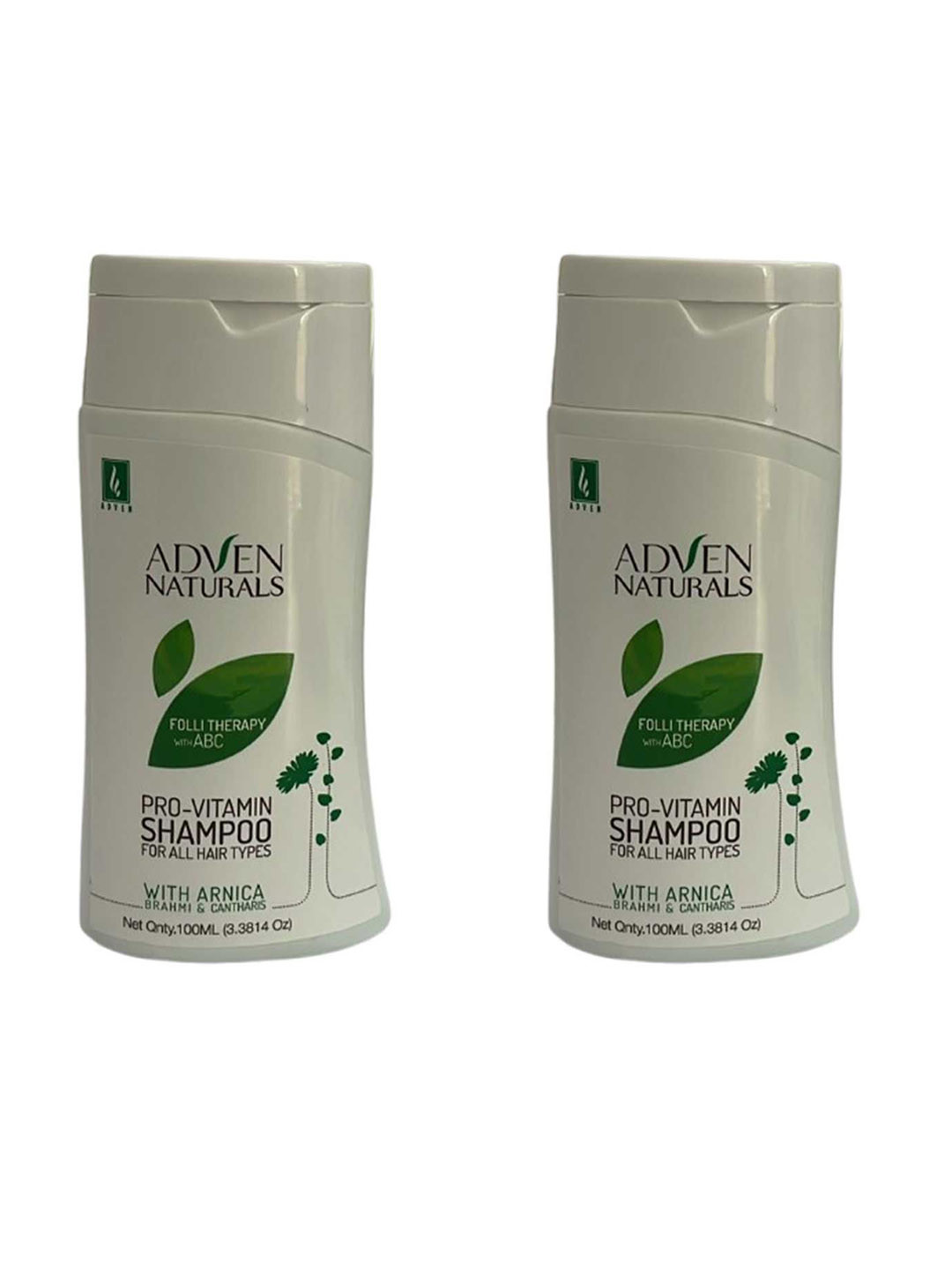 ADVEN Set Of 2 Folli Therapy Pro-Vitamin Shampoo With Arnica- 100 ml Each