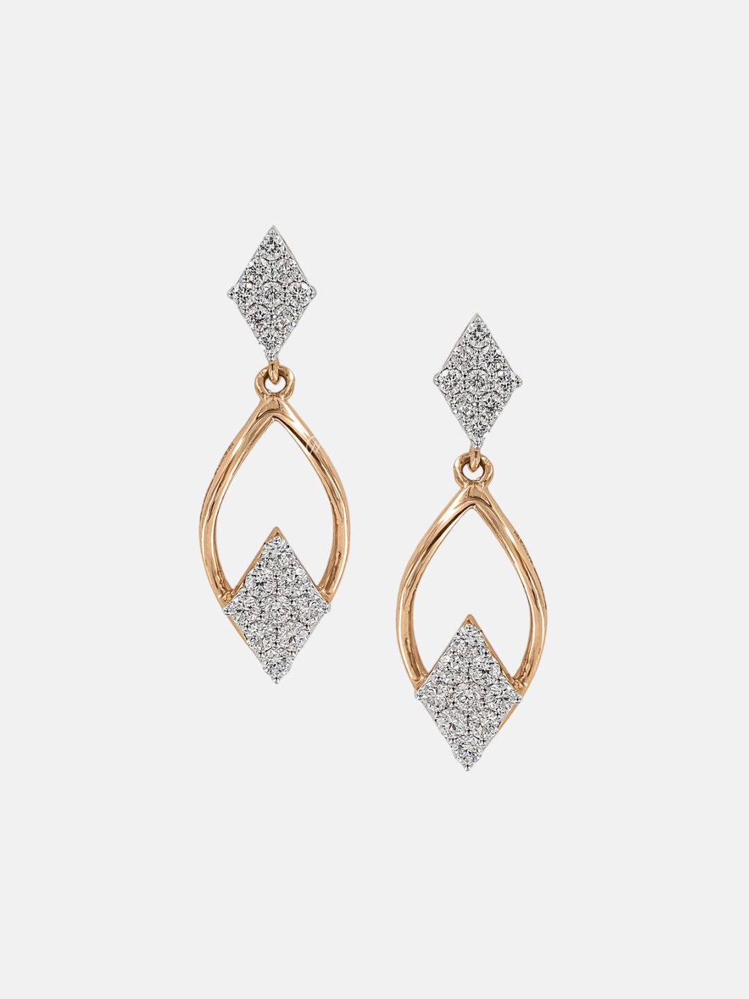MAIORA Viola Diamond Earrings 14K Rose Gold