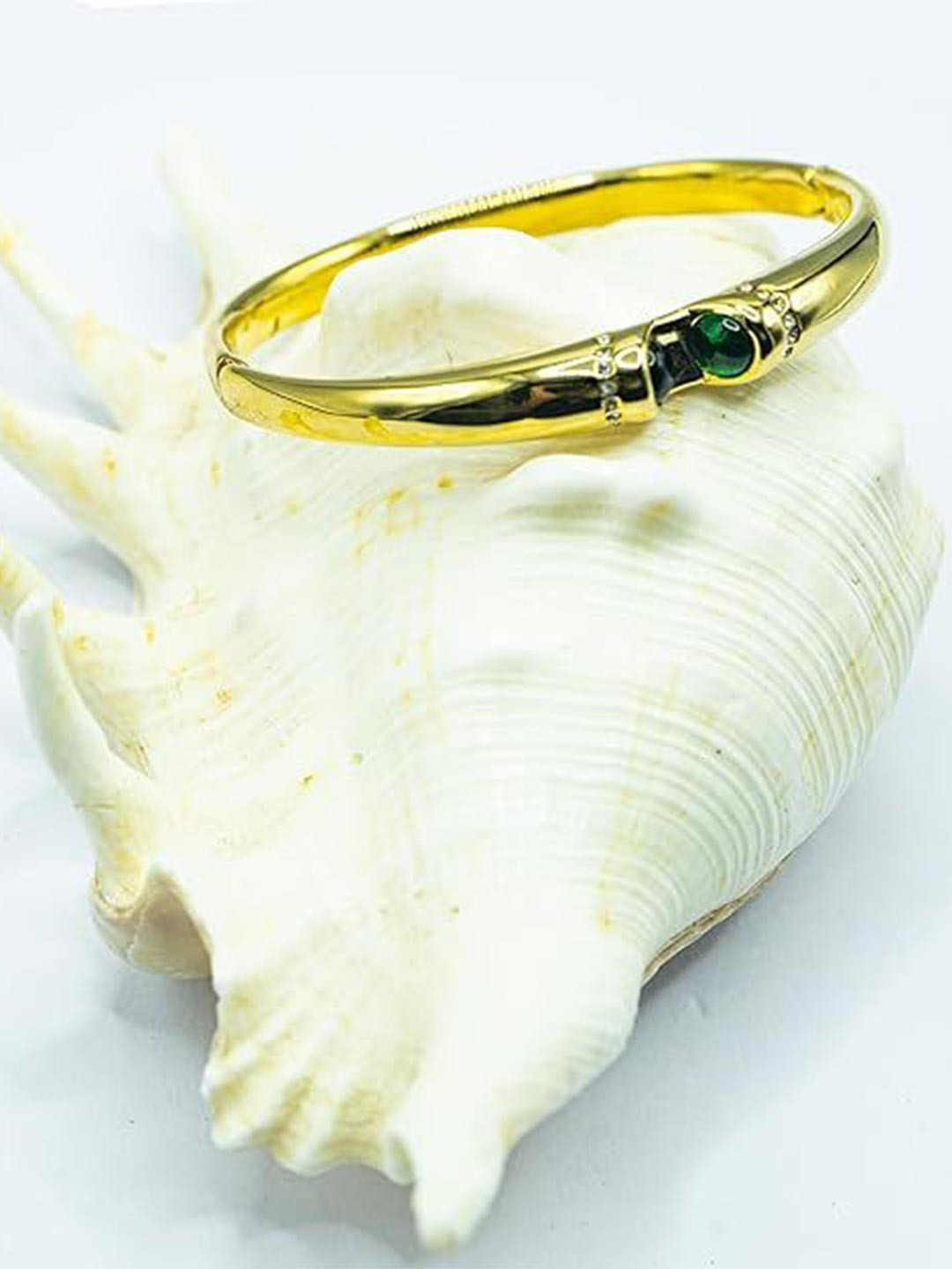 ISHI New York Gold-Plated Cubic Zirconia Studded Crystal Accent Bracelet