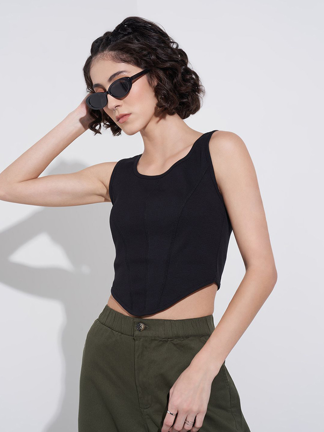 SF JEANS by Pantaloons Women Cotton Corset Top