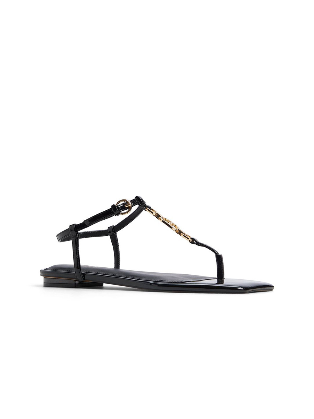 ALDO LORENZA Women Textured T-Strap Flats
