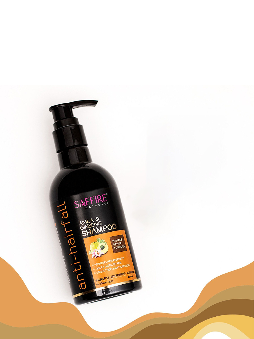 Saffire Naturals Amla & Ginseng Anti-Hairfall Shampoo With Wheatgerm Oil - 250 ml