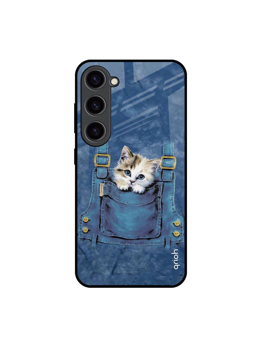 QRIOH Kitty In Pocket Printed Samsung Galaxy S23 Back Case