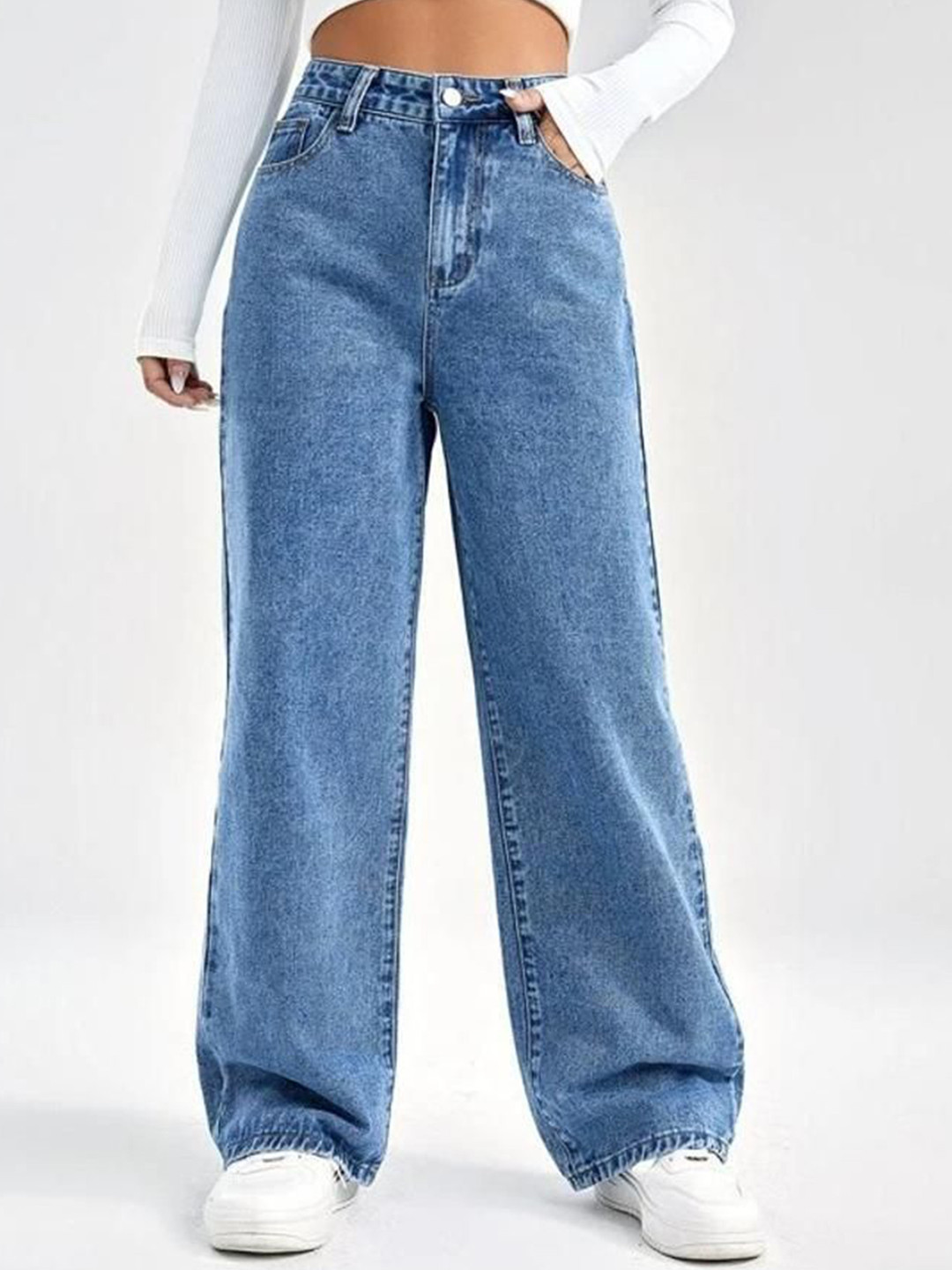 SAKIA Women Cotton High-Rise Stretchable Jeans