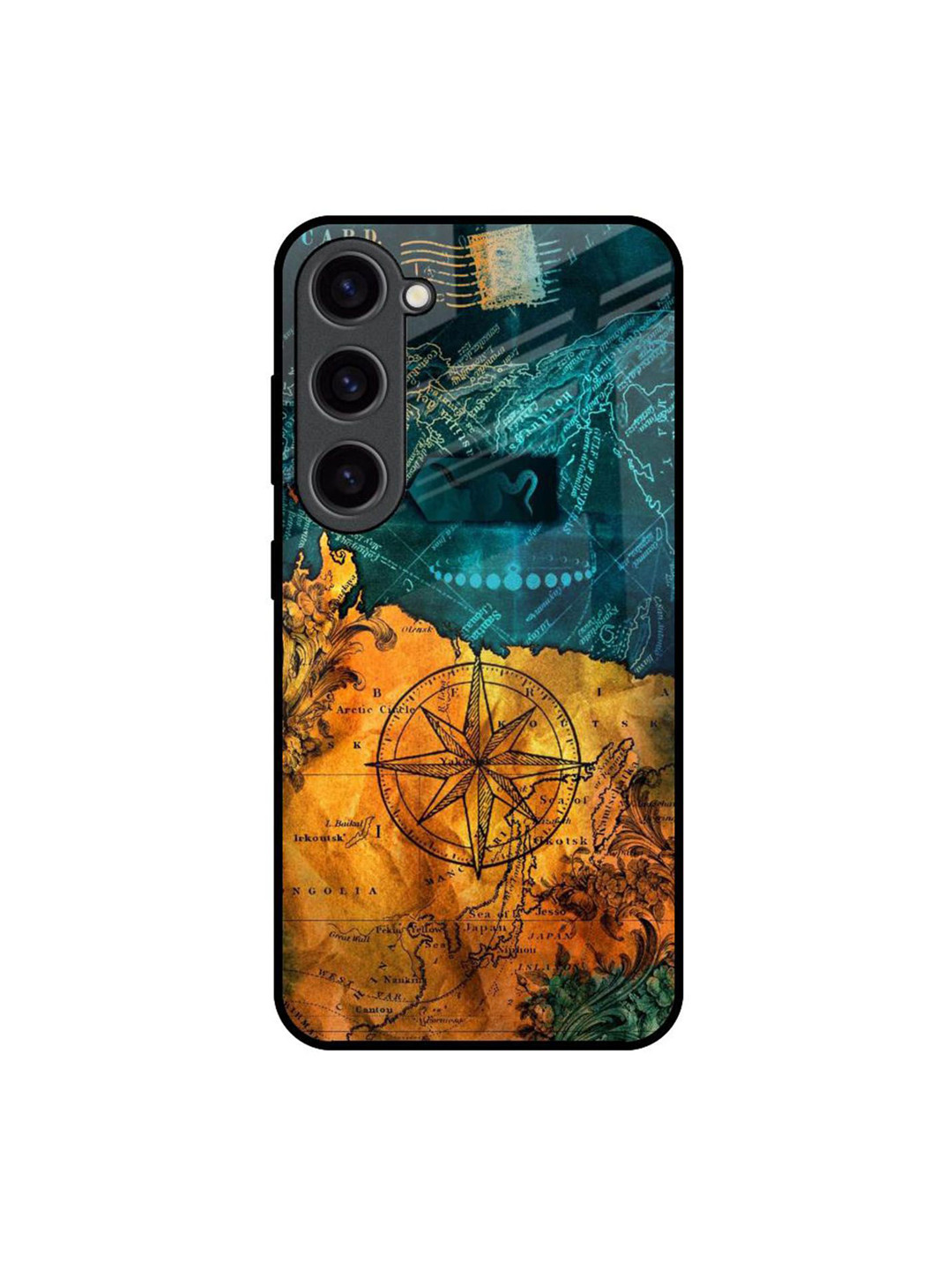 QRIOH Architecture Map Real Printed Samsung Galaxy S23 Back Case