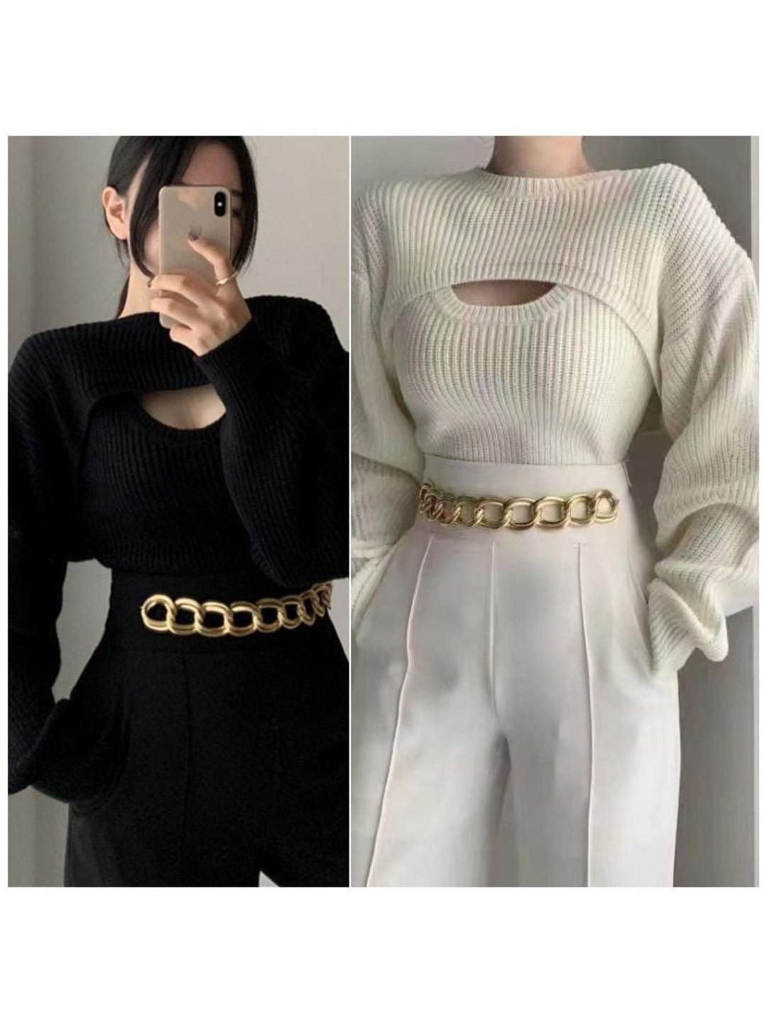 Miss Mosa By Akanksha  Black Willow Luxury Collection Set of Sweater and Pants