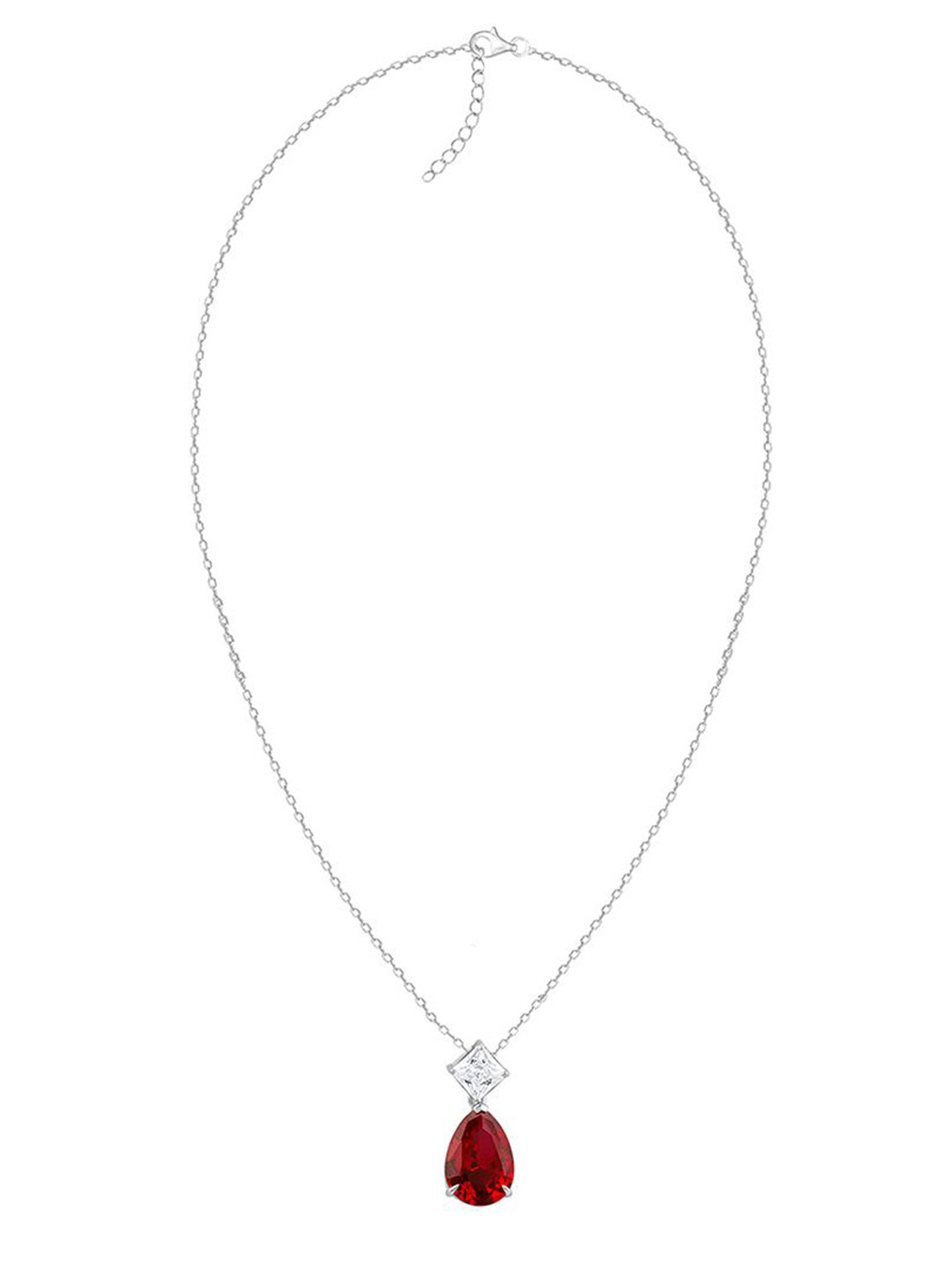 GIVA 925 Silver Scarlet Teardrop Shaped Pendants with Chains