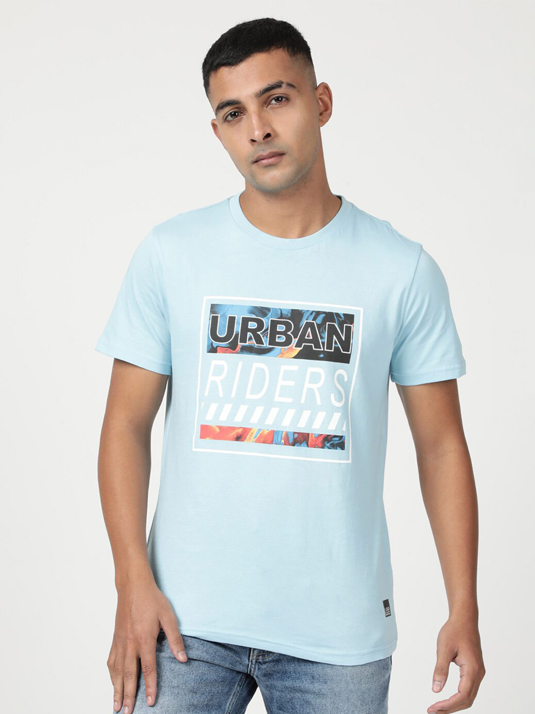 Lee Men Graphic Printed Slim Fit Cotton T-shirt