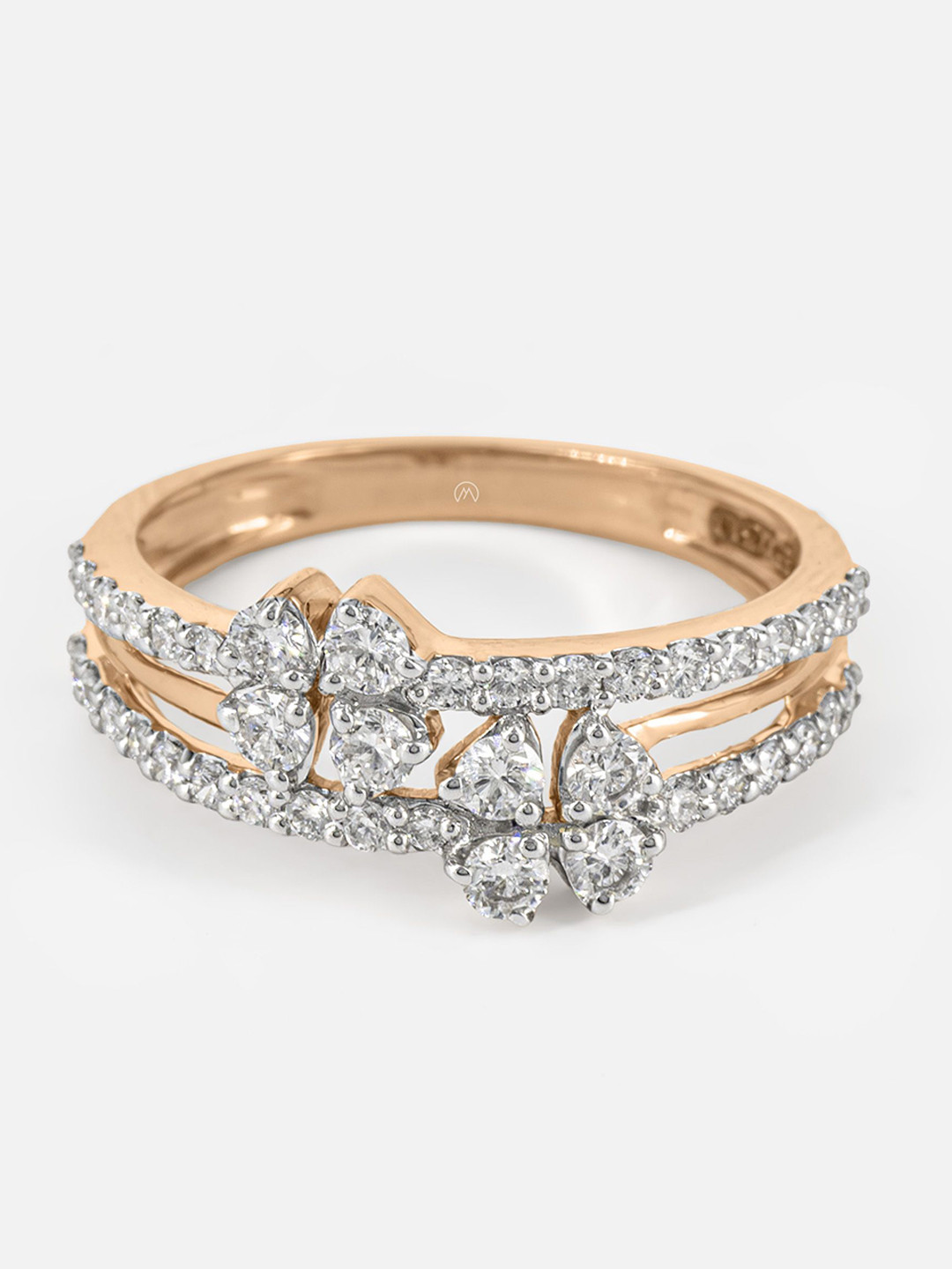 MAIORA Women 14K Rose Gold Ring Diamond