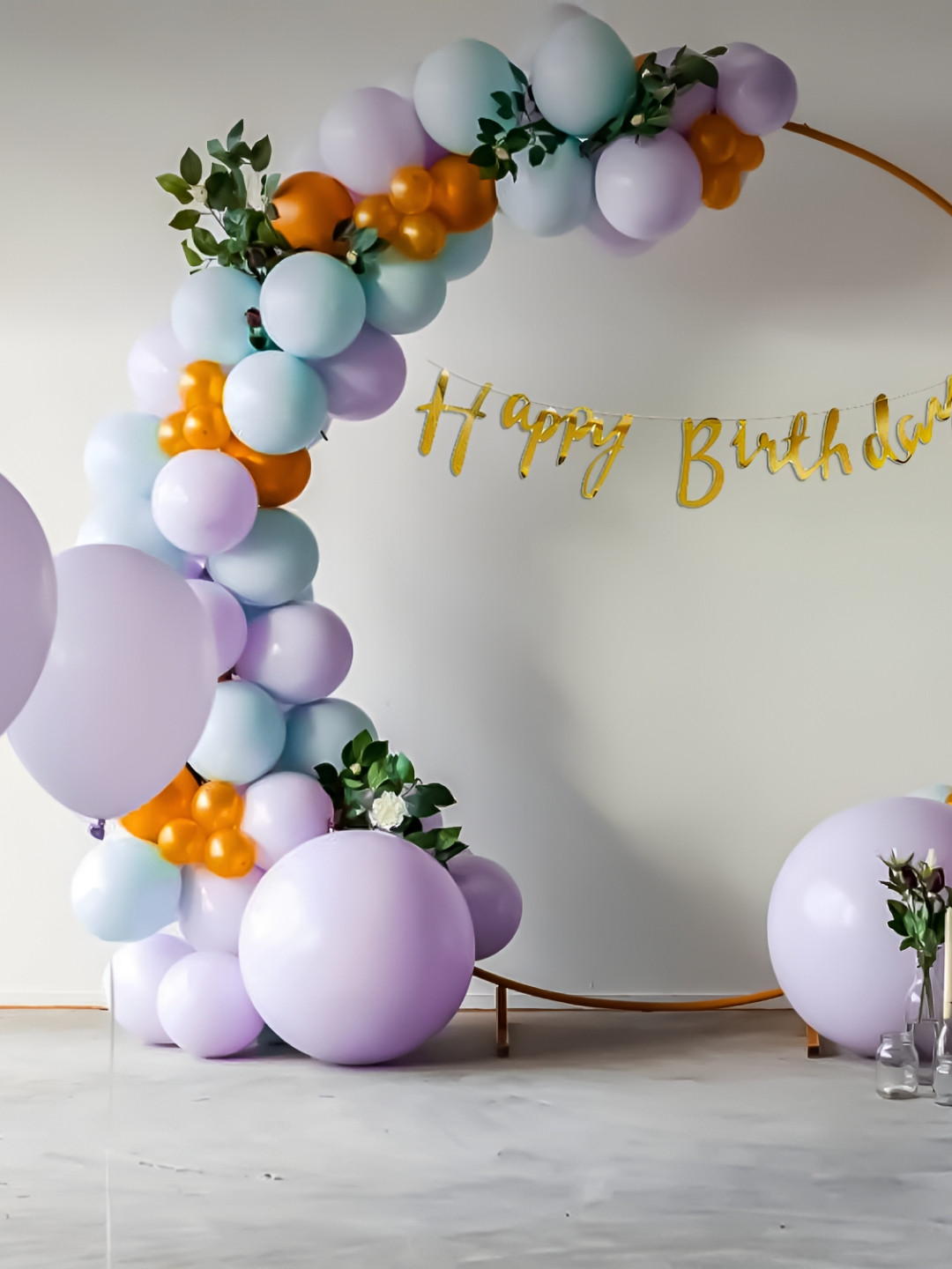 Special You 63 Pcs Purple & Blue Birthday Decorations