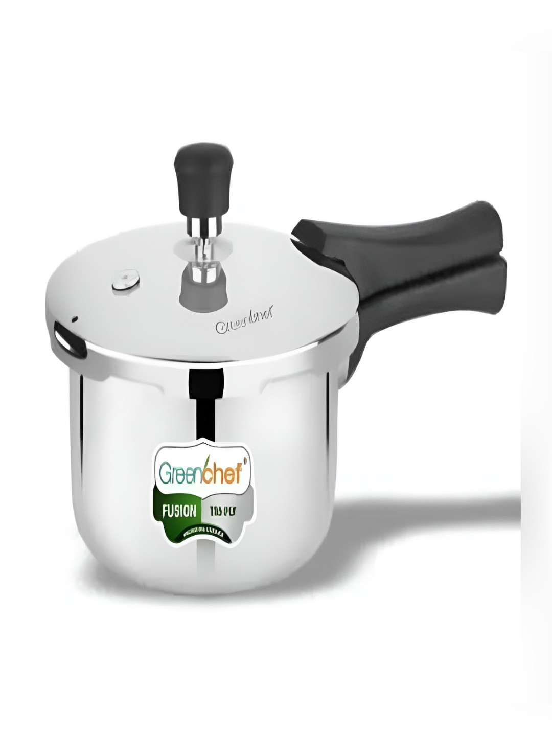 Greenchef Fusion Silver Tri-Ply Stainless Steel Dishwasher Safe Induction Outer Lid Pressure Cooker-3 L
